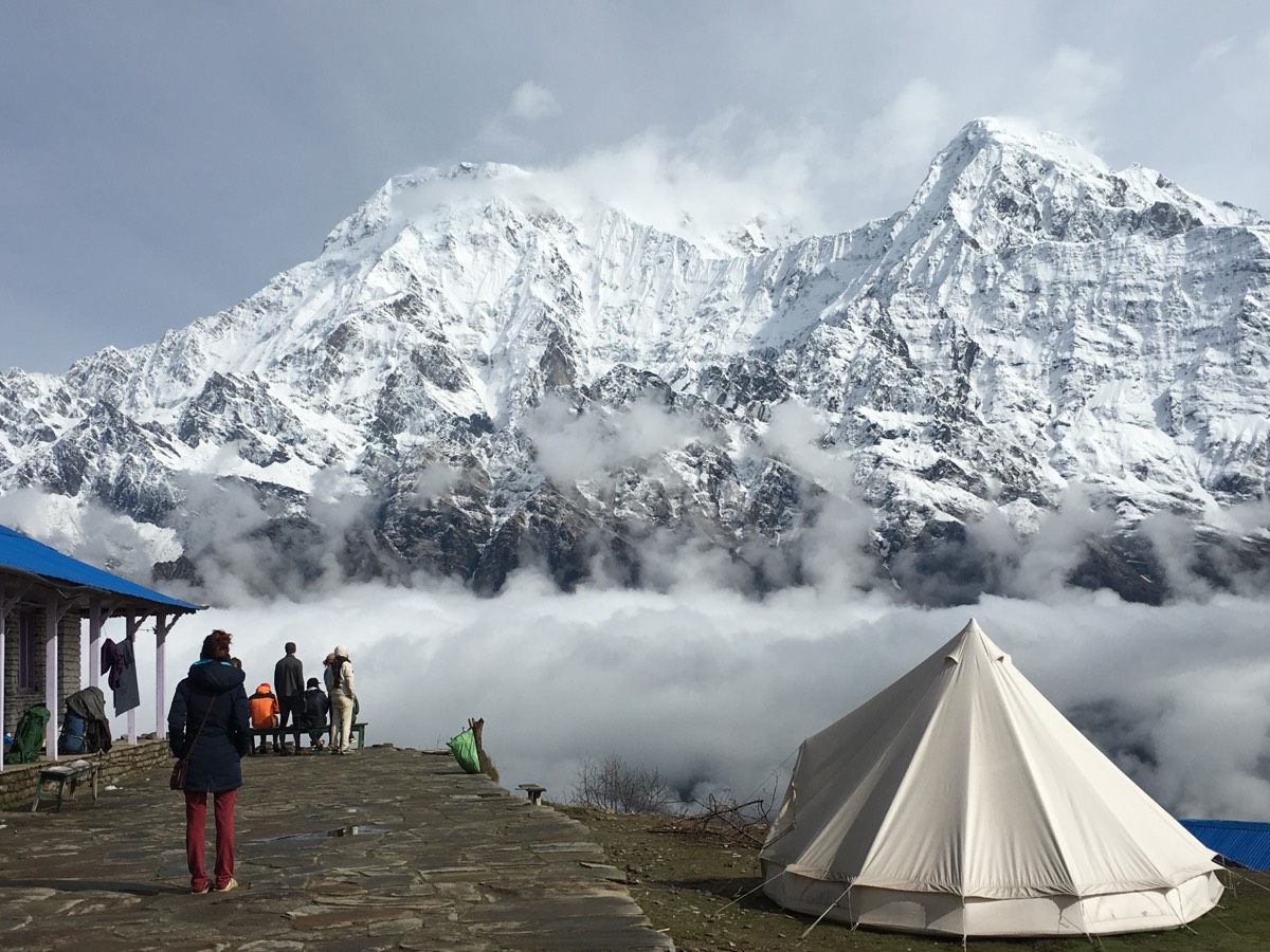 Annapurna South seen from the Mardi Himal trek