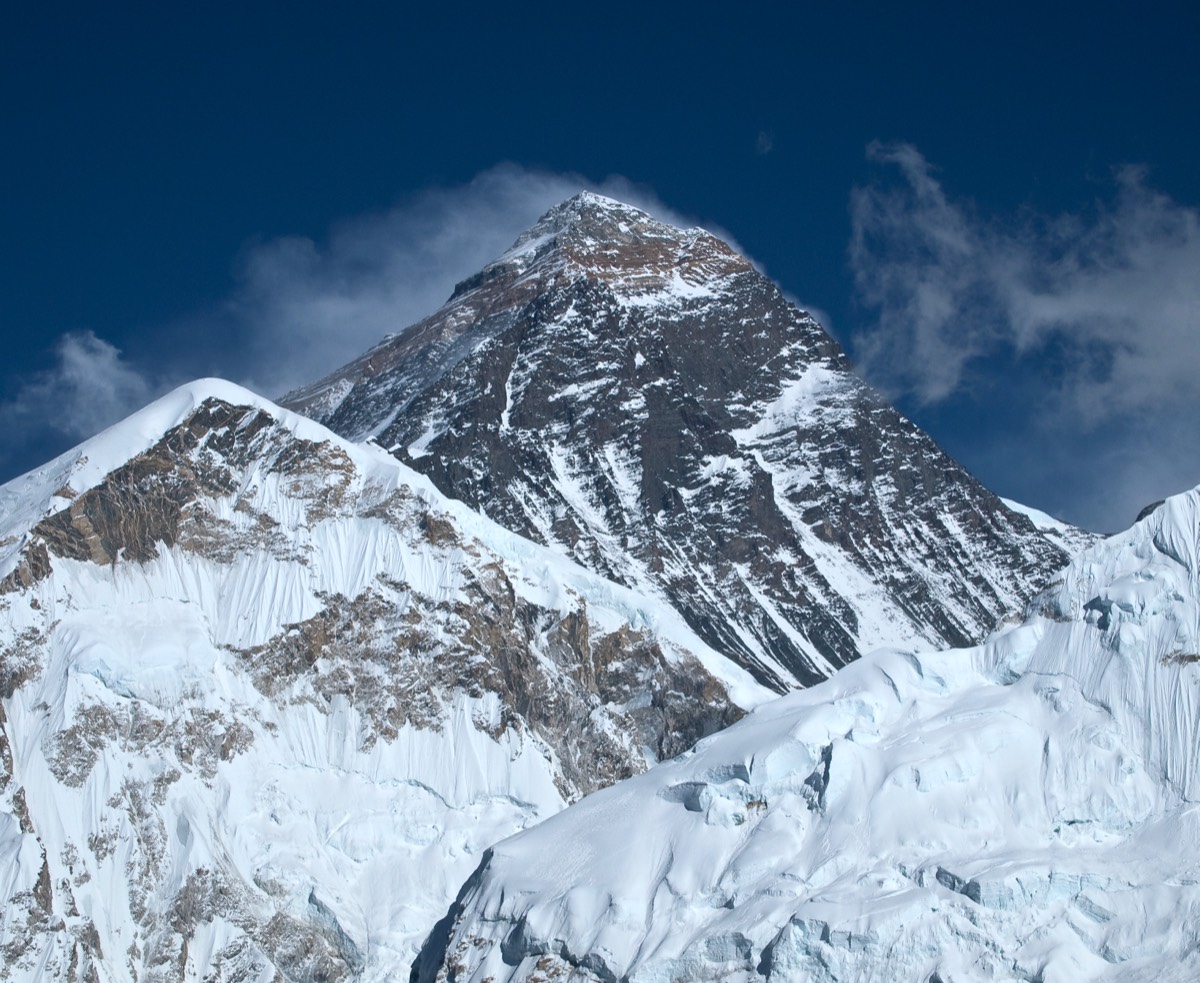 Mount Everest (Sagarmatha) in the Himalayas